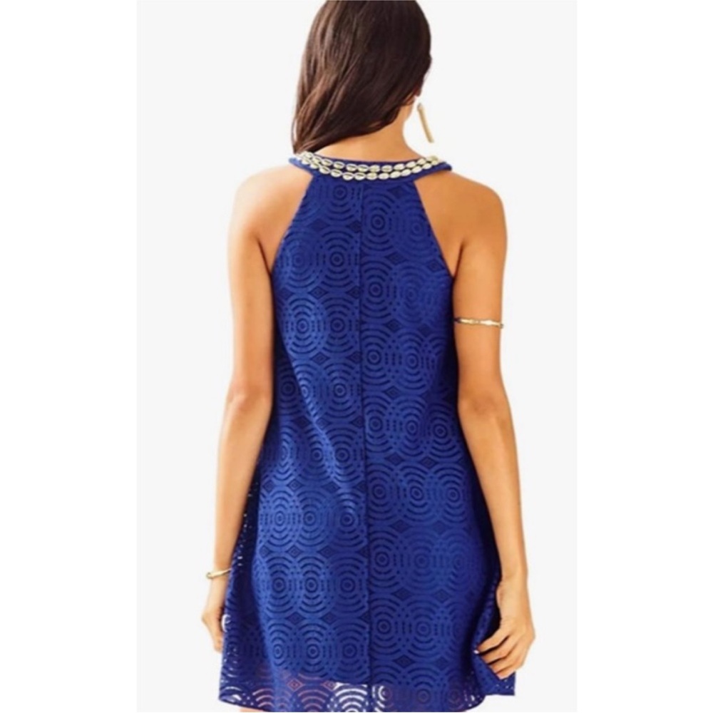 Lilly Pulitzer Achelle Blue Beaded Swing Dress - Picture 2 of 10